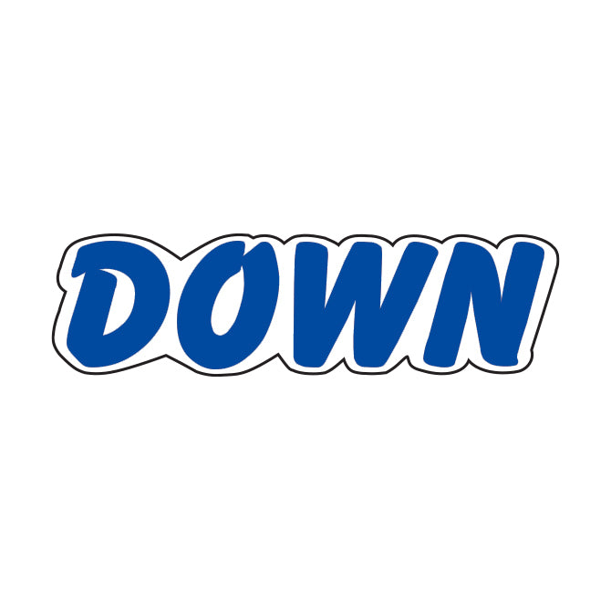 Die Cut Slogan Decals - Blue/White