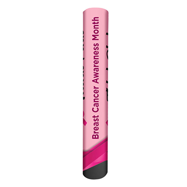 Stretch Fit Bollard Cover - Breast Cancer Awareness Month
