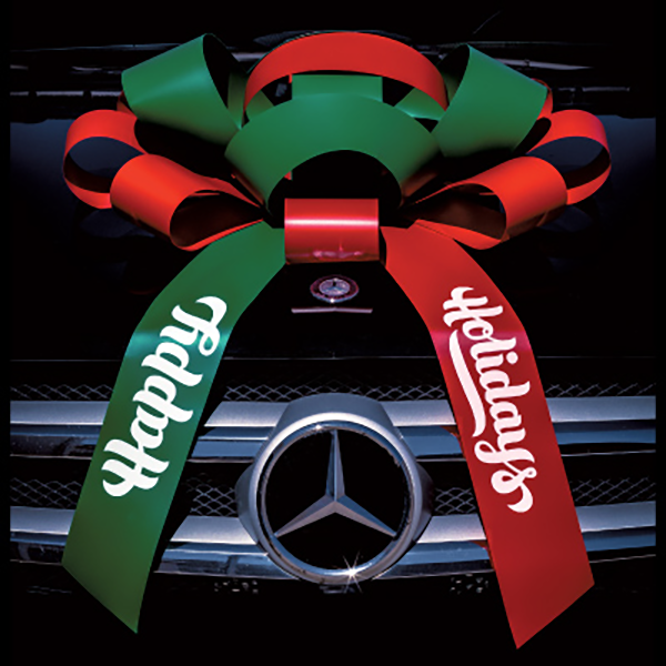 30 Vinyl Car Bow - Happy Holidays