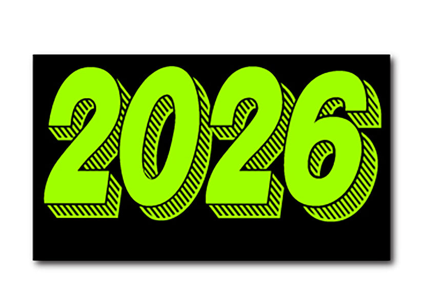 Fluorescent Year Model Decals - Fl. Green/Black