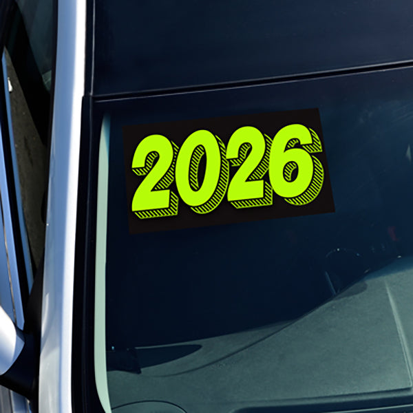 Fluorescent Year Model Decals - Fl. Green/Black