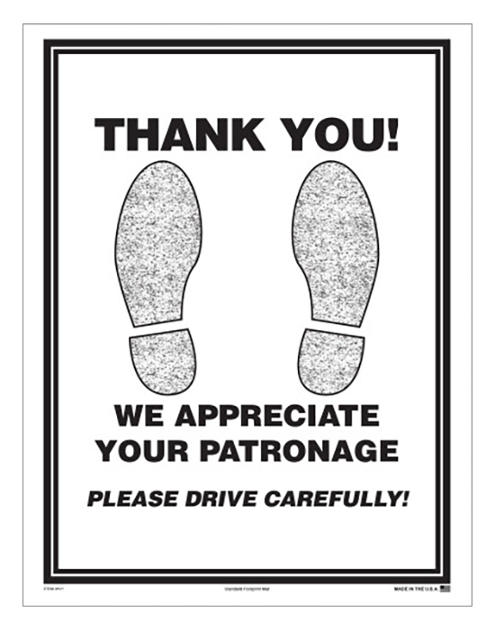 50# Paper Floor Mat - Footprint (1000/Box)