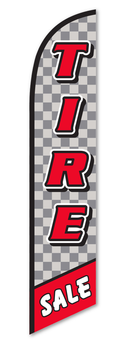Swooper Banner - Tire Sale (Checkered)