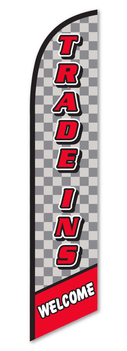 Swooper Banner - Trade Ins Welcome (Checkered)