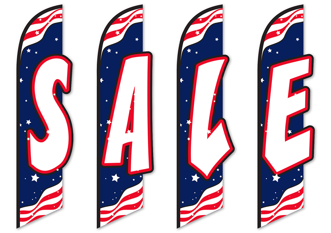 3D Swooper Banner - Sale (4-Piece Set)
