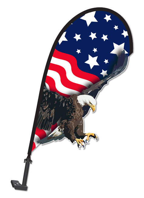 3D Clip-On Paddle Flag - Patriotic