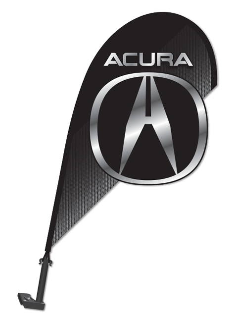 3D Clip-On Paddle Flag - Acura