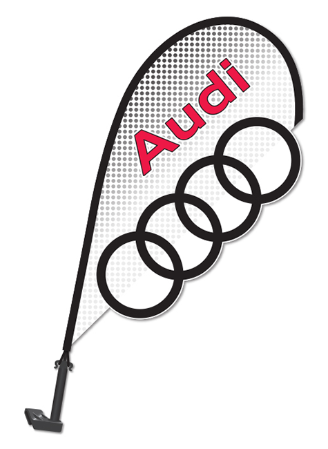 3D Clip-On Paddle Flag - Audi