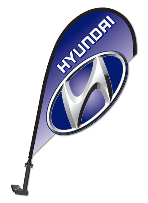 3D Clip-On Paddle Flag - Hyundai