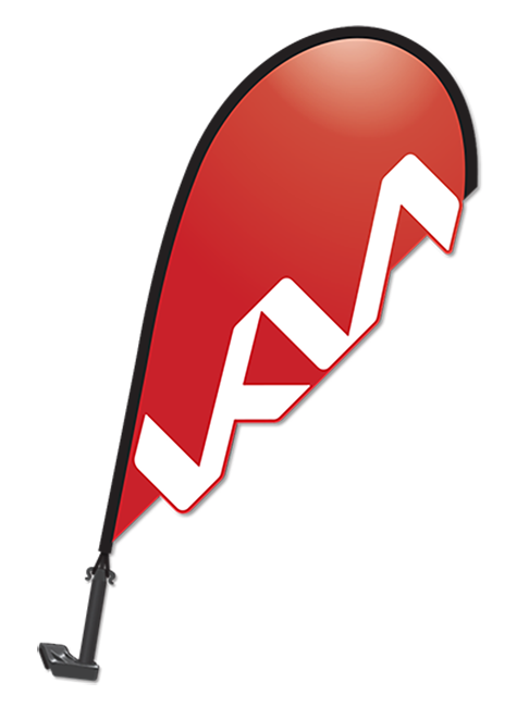 3D Clip-On Paddle Flag - KIA