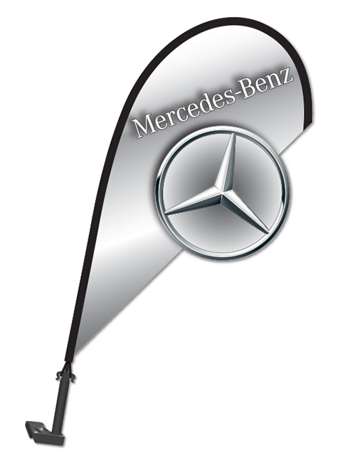 3D Clip-On Paddle Flag - Mercedes-Benz