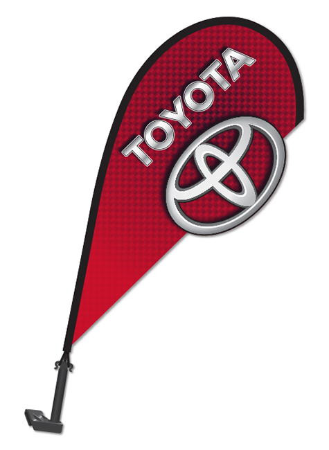 3D Clip-On Paddle Flag - Toyota