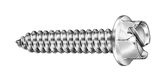 License Plate Screws - Slotted Hex Head (#14 x 1-1/4")