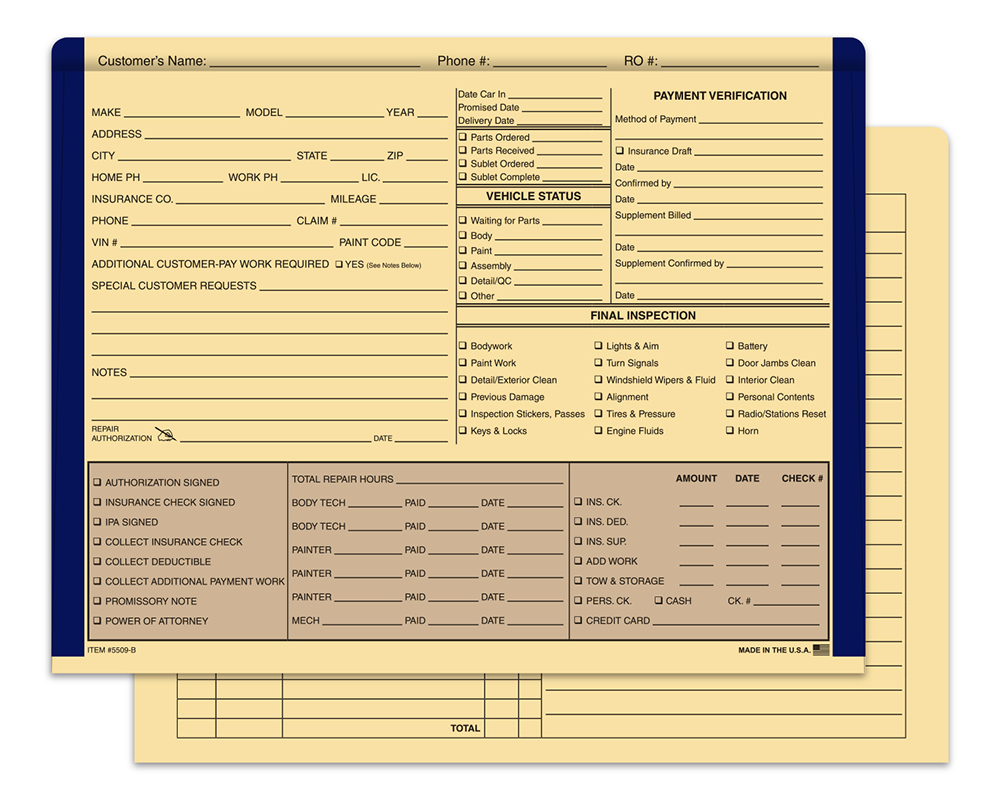 Color Edge Body Shop Jackets (100/Pack)