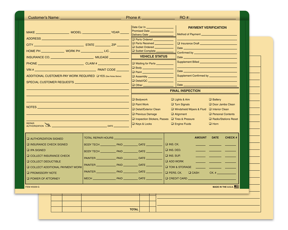 Color Edge Body Shop Jackets (100/Pack)