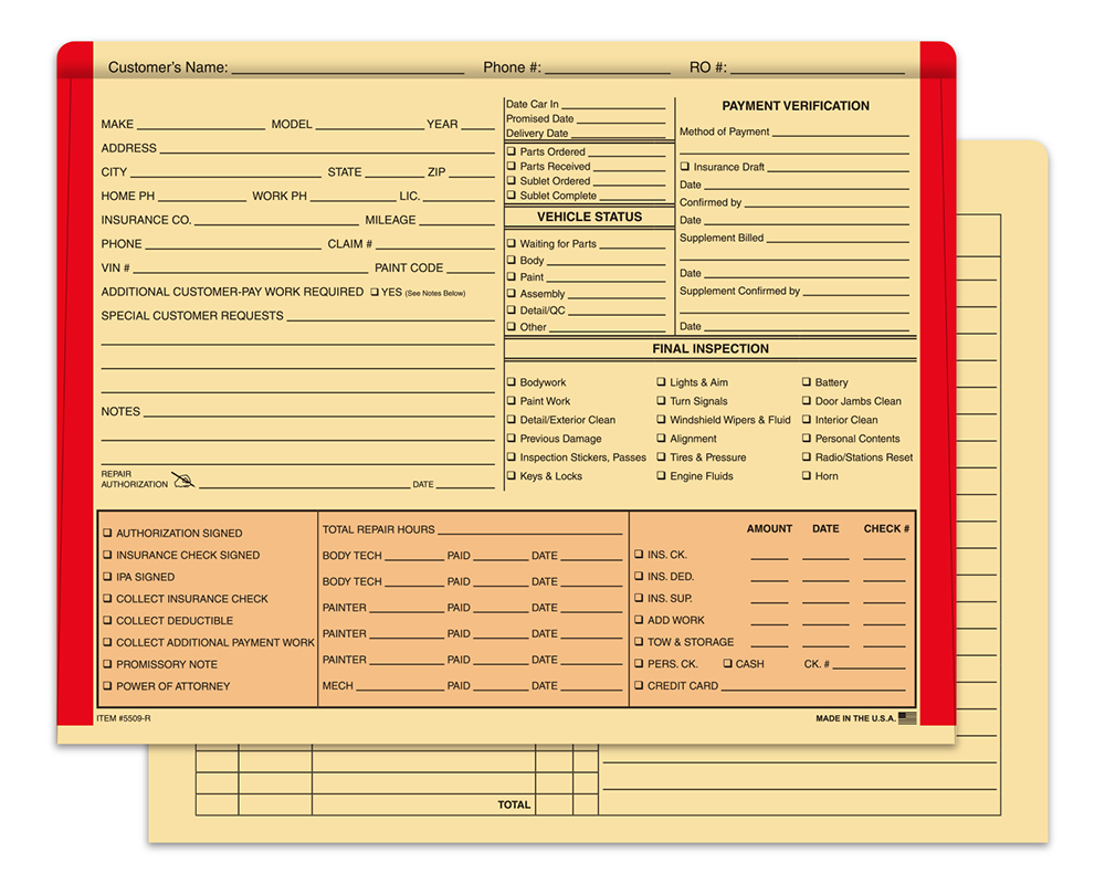 Color Edge Body Shop Jackets (100/Pack)