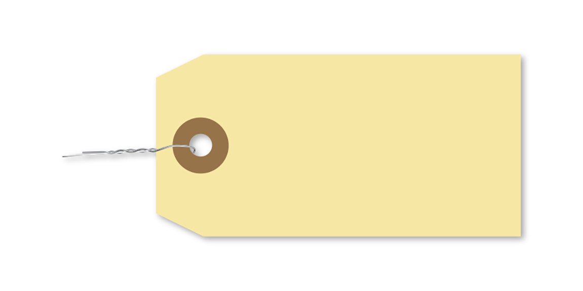 Plain Manila Tags with Wire Inserted (TWW-3)