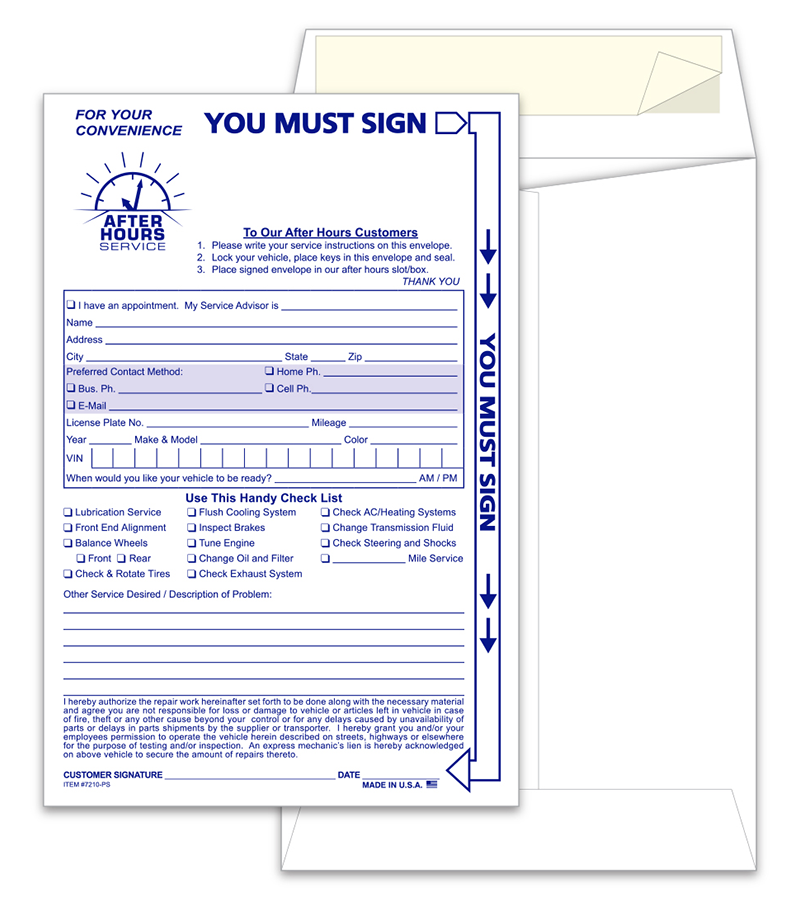 Self-Sealing Standard Night Drop Envelopes (NDE-STD)