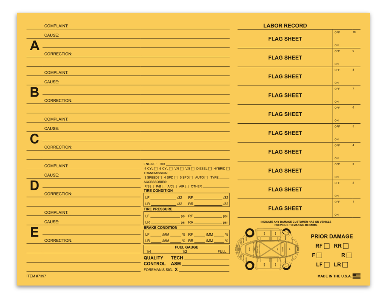 5-Option Repair Orders