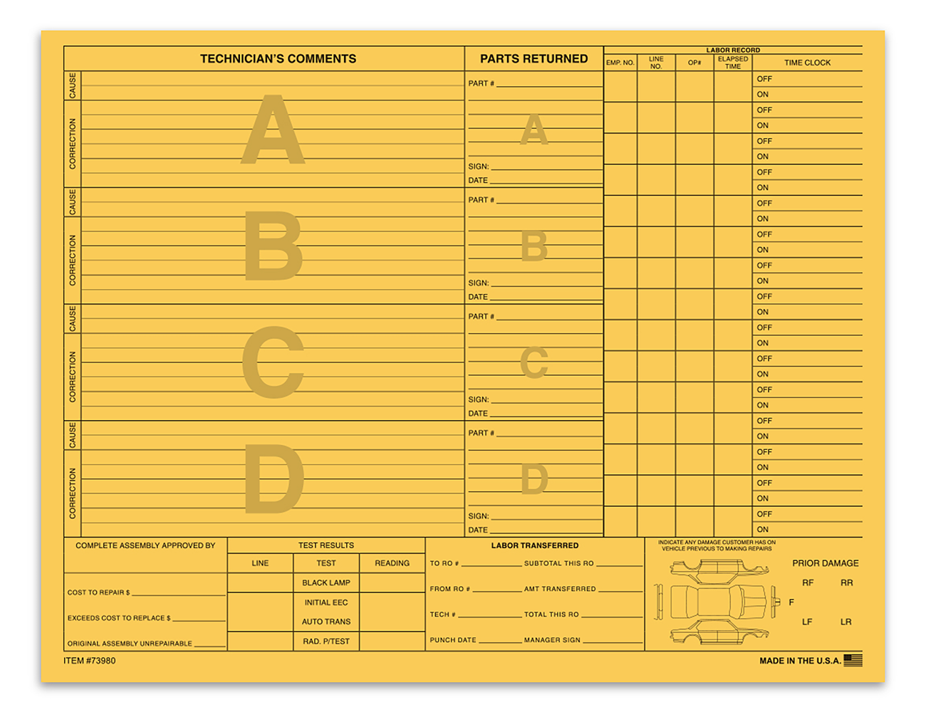 4-Option Repair Orders