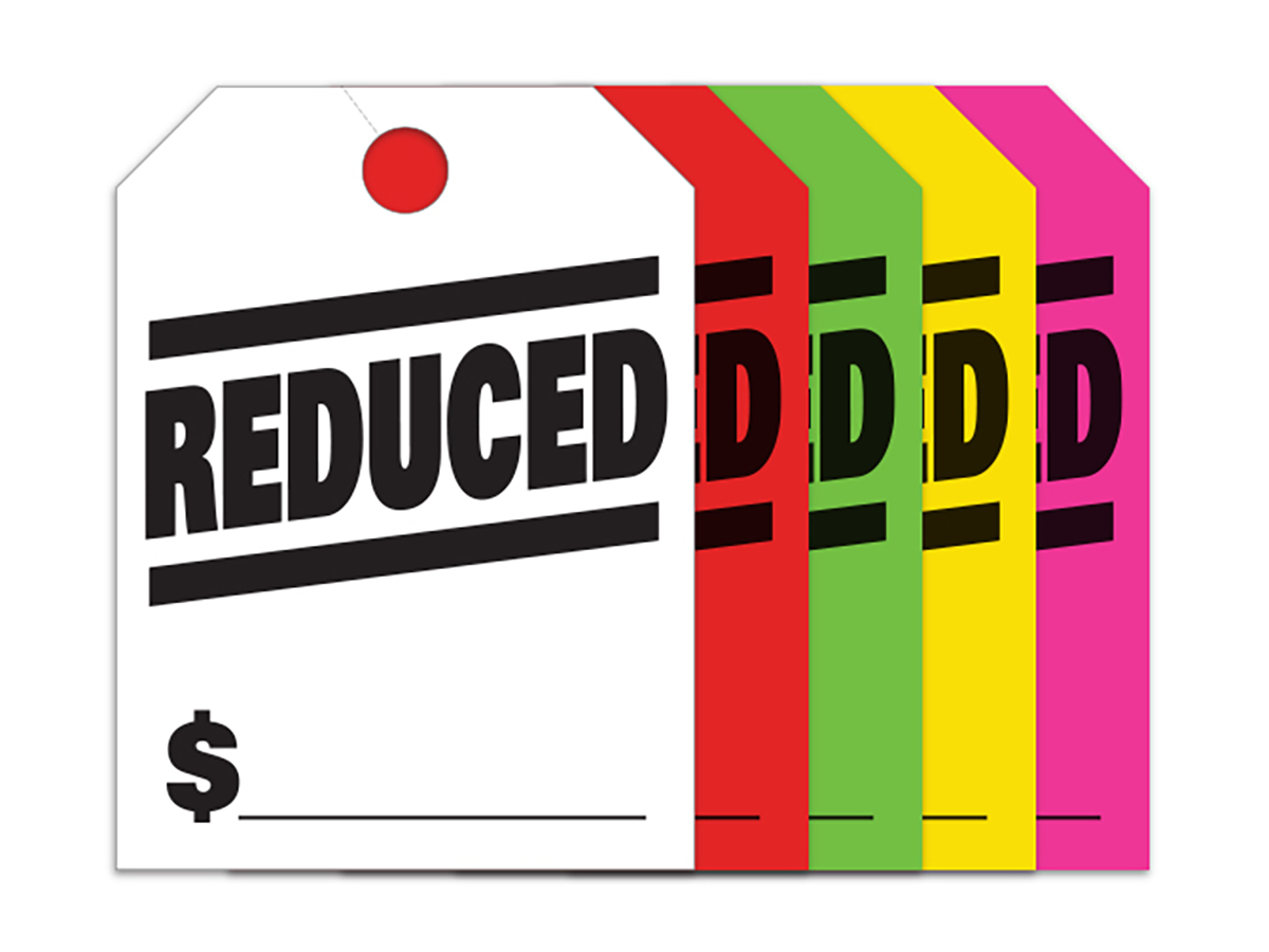 Large Fluorescent Hang Tags - Reduced