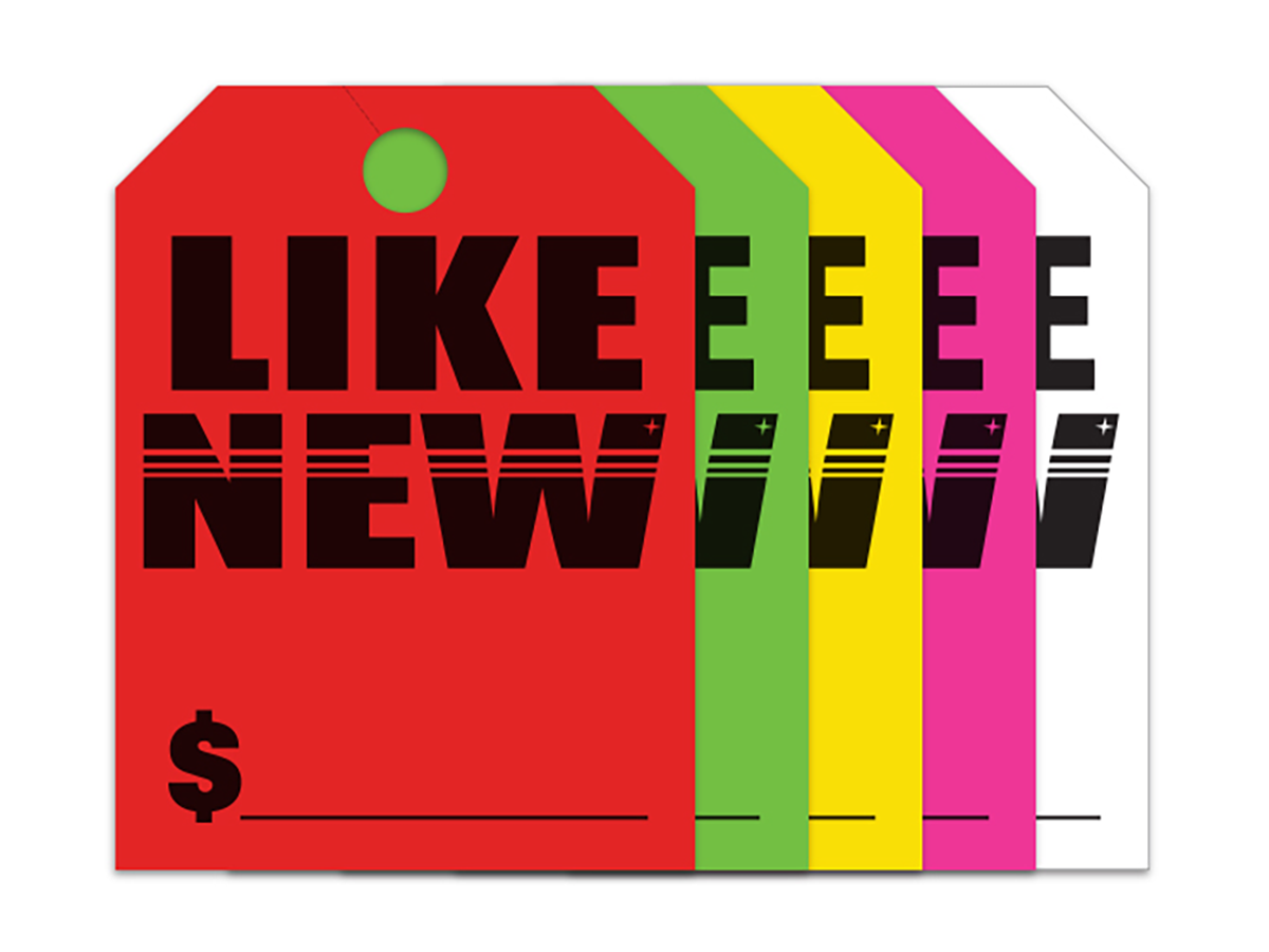 Large Fluorescent Hang Tags - Like New