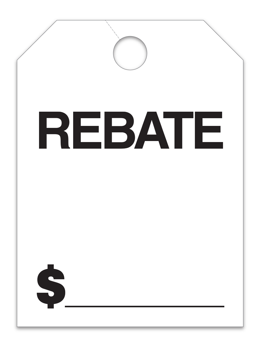 Large Fluorescent Hang Tags - Rebate