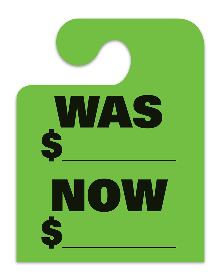 J-Hook Mirror Hang Tags - Was/Now