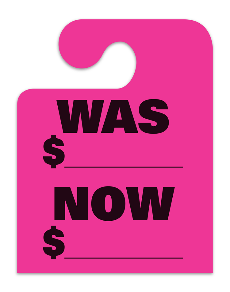 J-Hook Mirror Hang Tags - Was/Now
