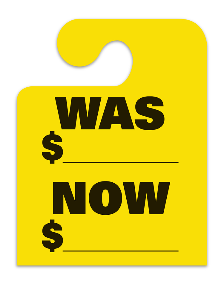 J-Hook Mirror Hang Tags - Was/Now