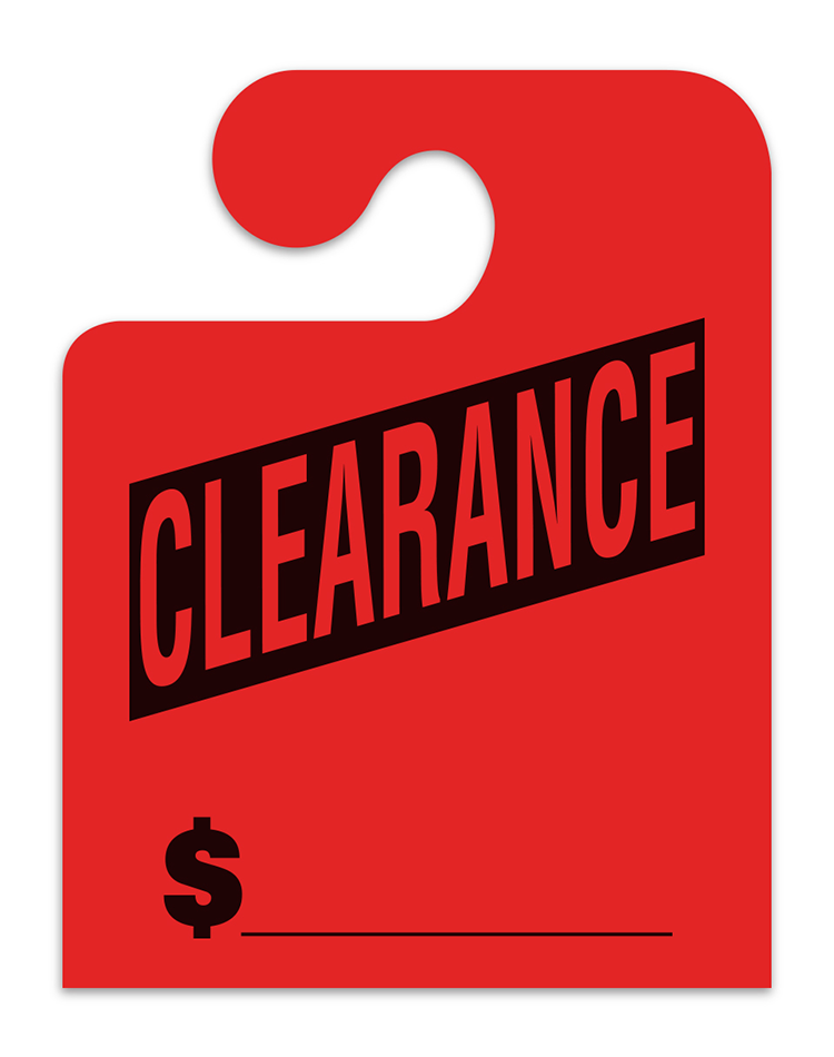 J-Hook Mirror Hang Tags - Clearance