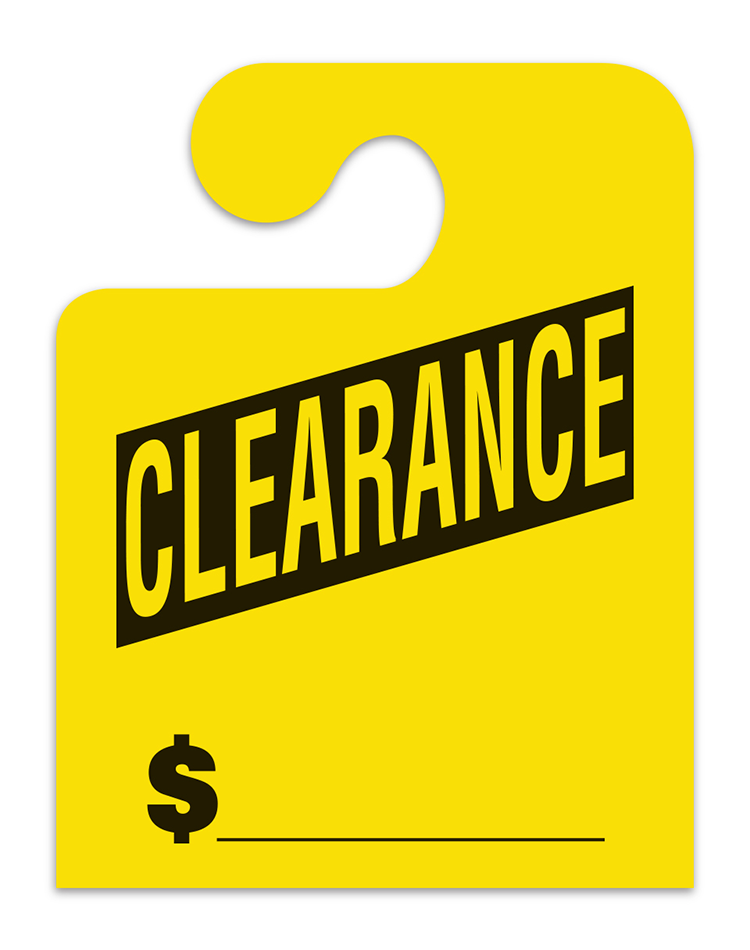 J-Hook Mirror Hang Tags - Clearance