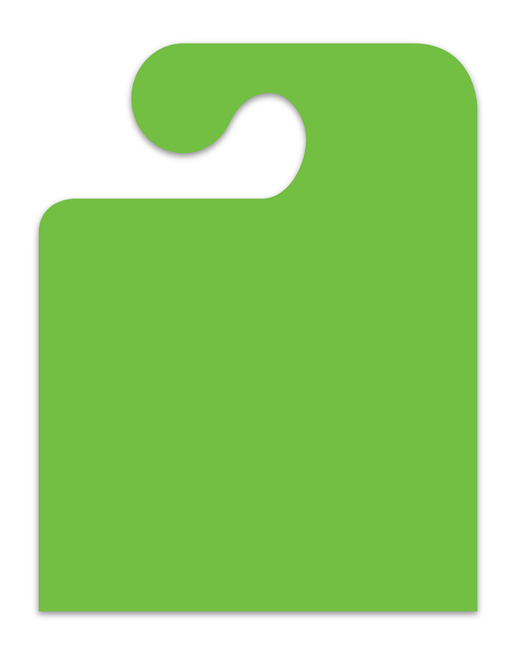 J-Hook Mirror Hang Tags - Blank