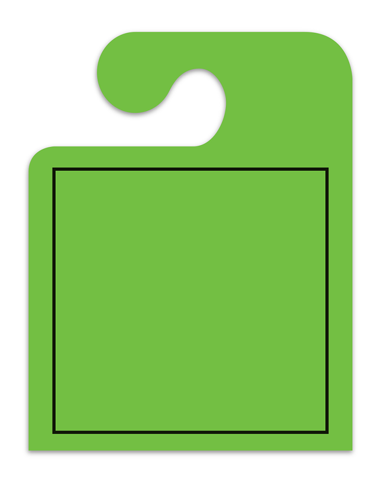 J-Hook Mirror Hang Tags - Blank w/ Box