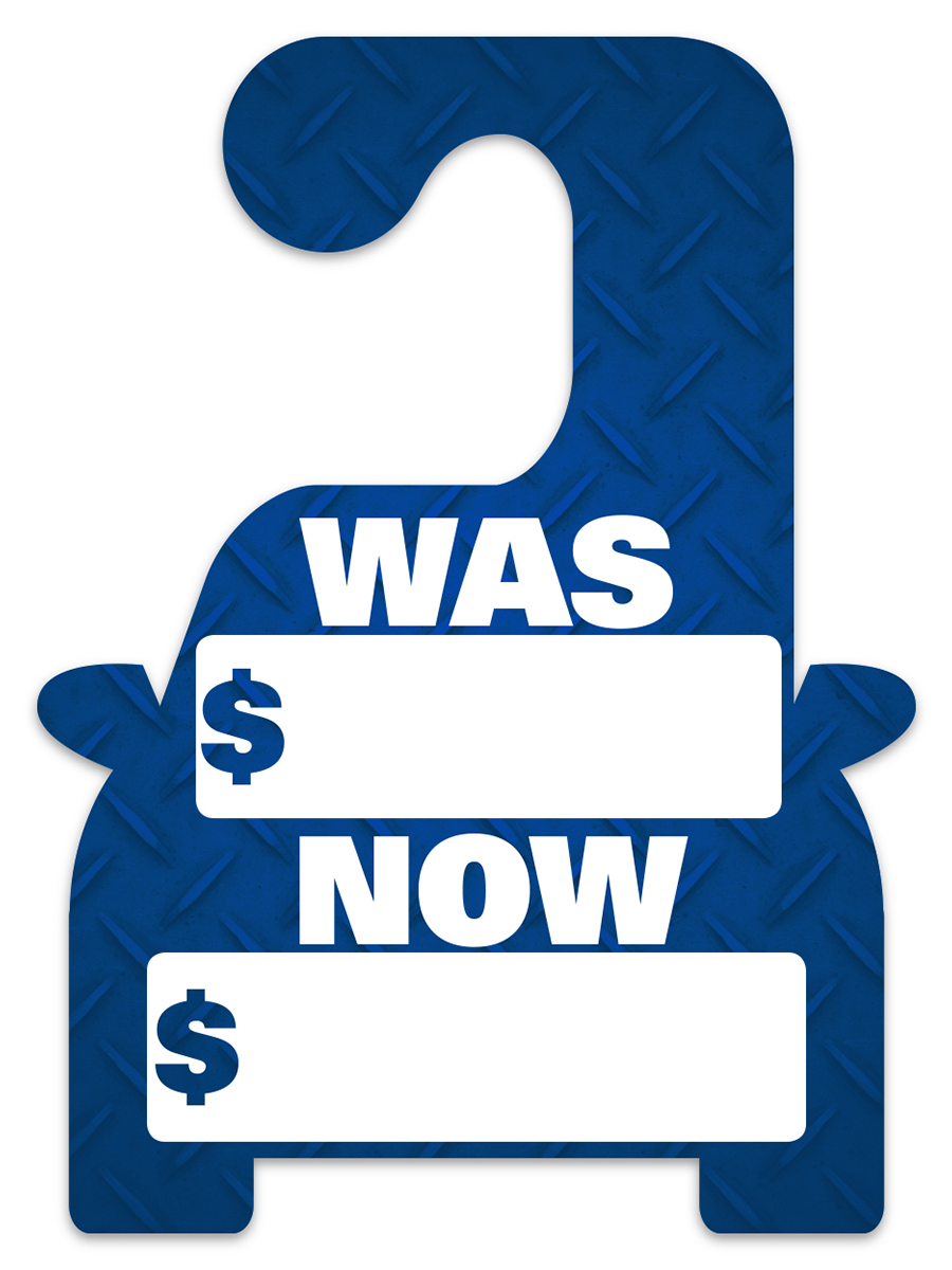 Car-Shaped Hang Tags - Was Now