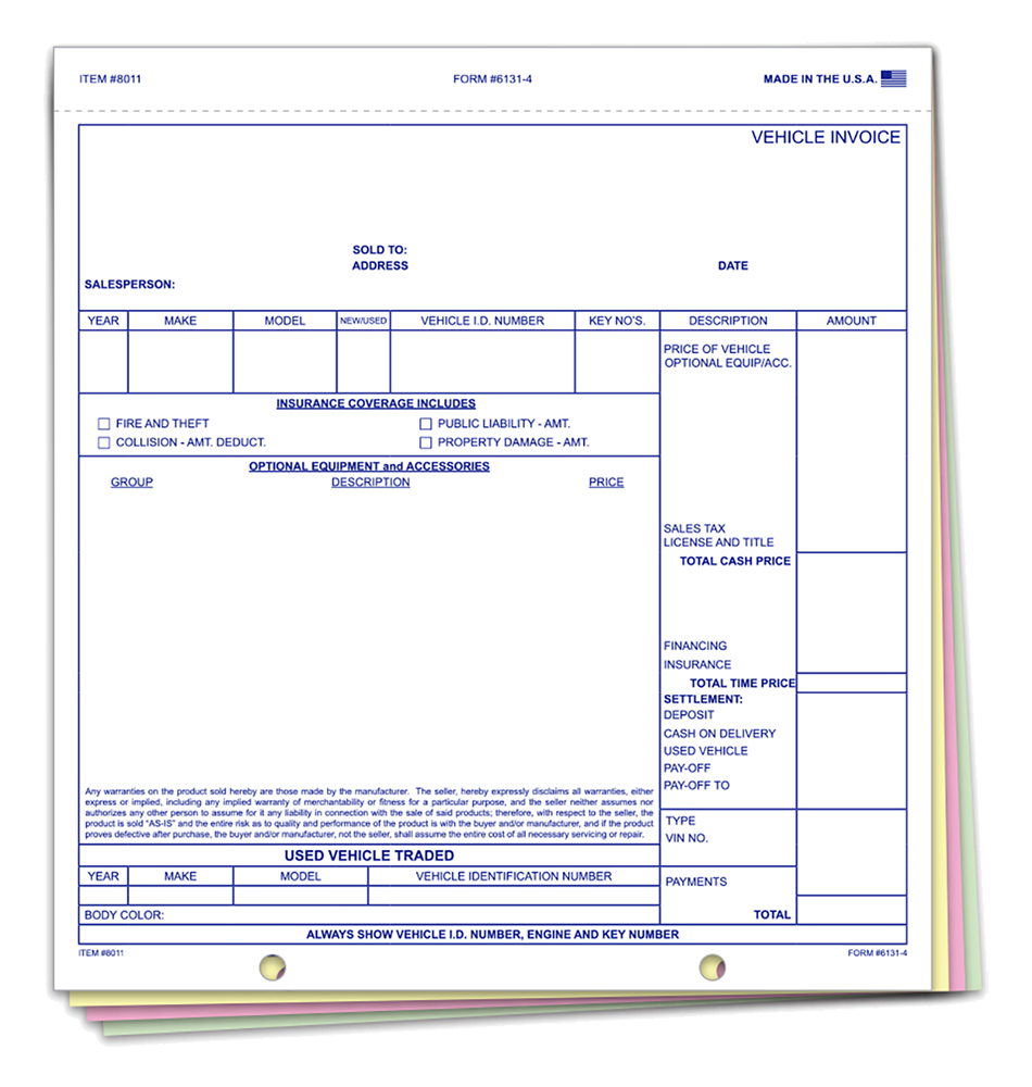 Vehicle Invoices