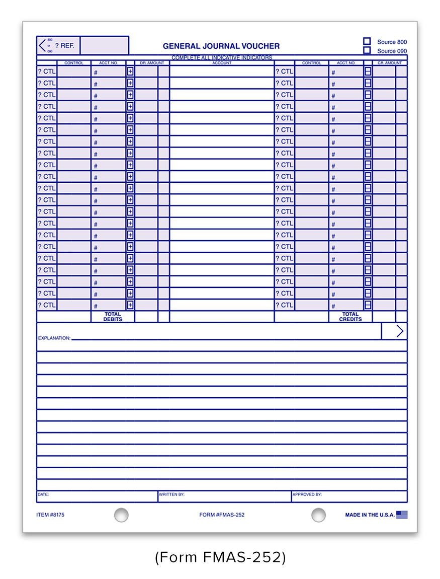 General Journal Voucher (FMAS-252)