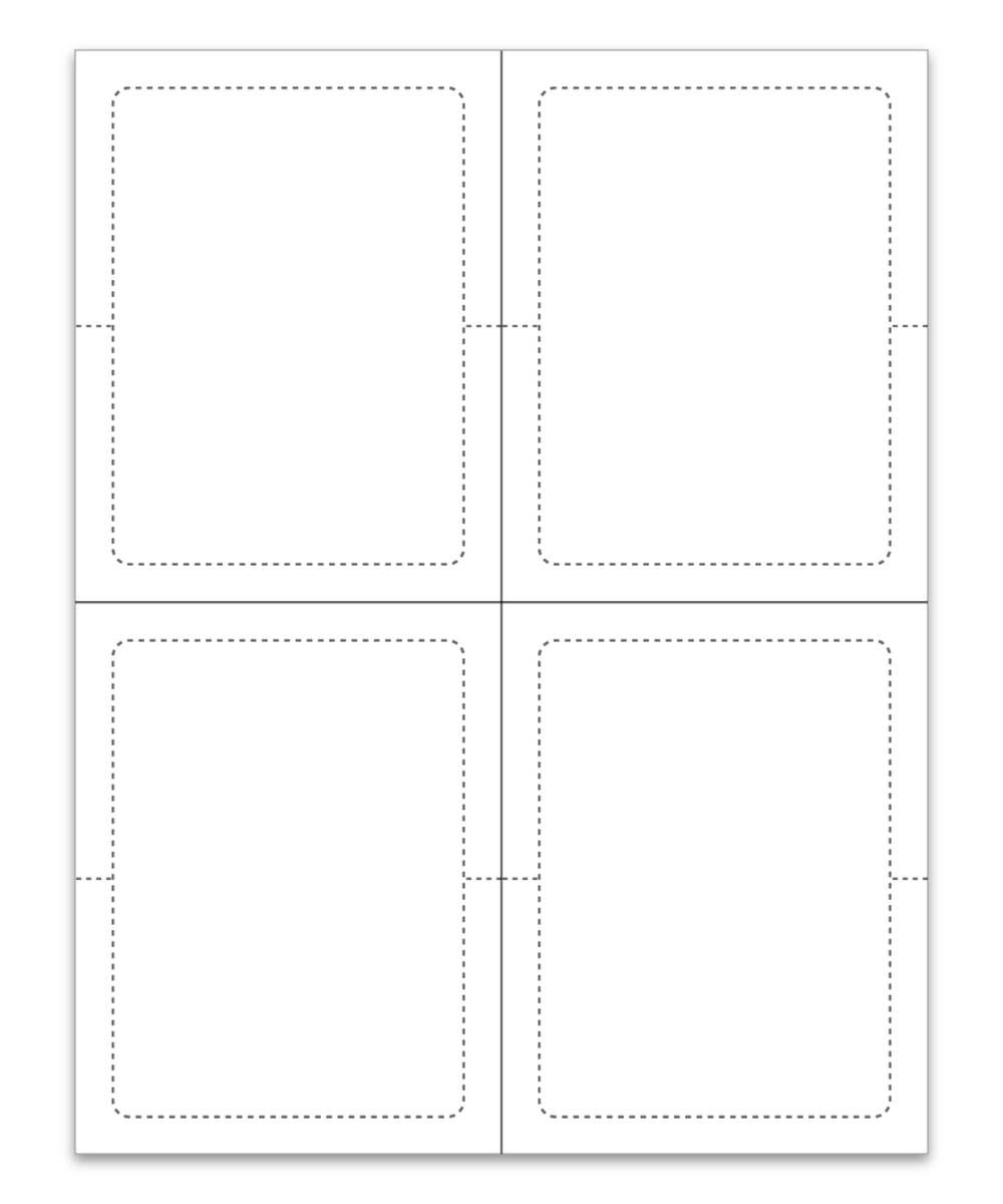 Blank Laser Window Stickers P/A (4.25" x 5.5" 4 Up)