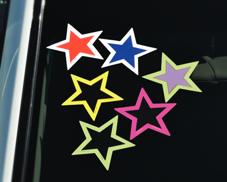 5" 2-Color Star Decals