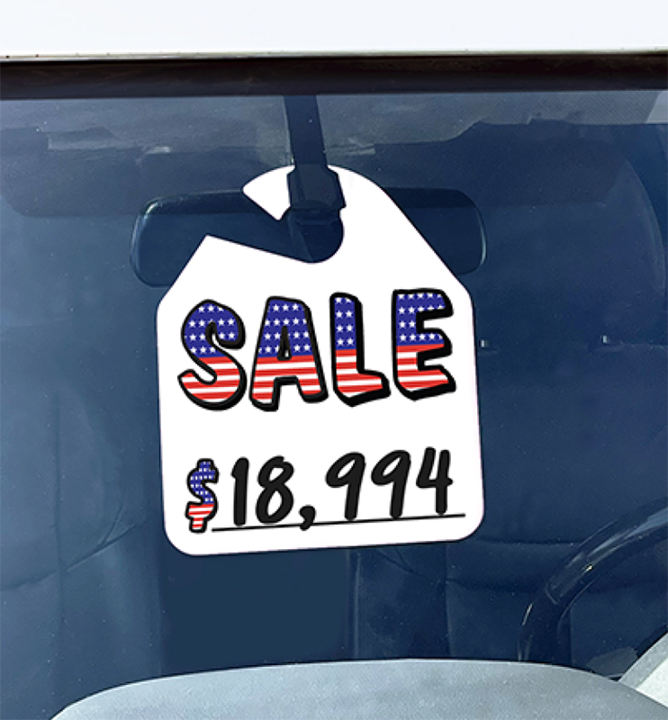 Special Event Rearview Mirror Hang Tag - Patriotic