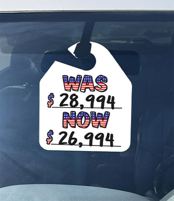 Special Event Rearview Mirror Hang Tag - Patriotic