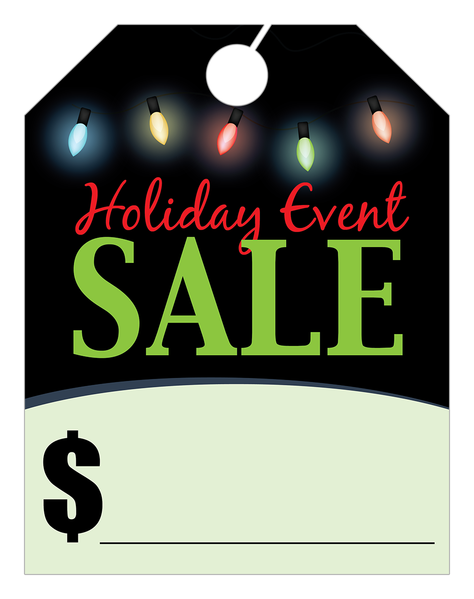 Full Color Holiday Hang Tags - Holiday Event Sale