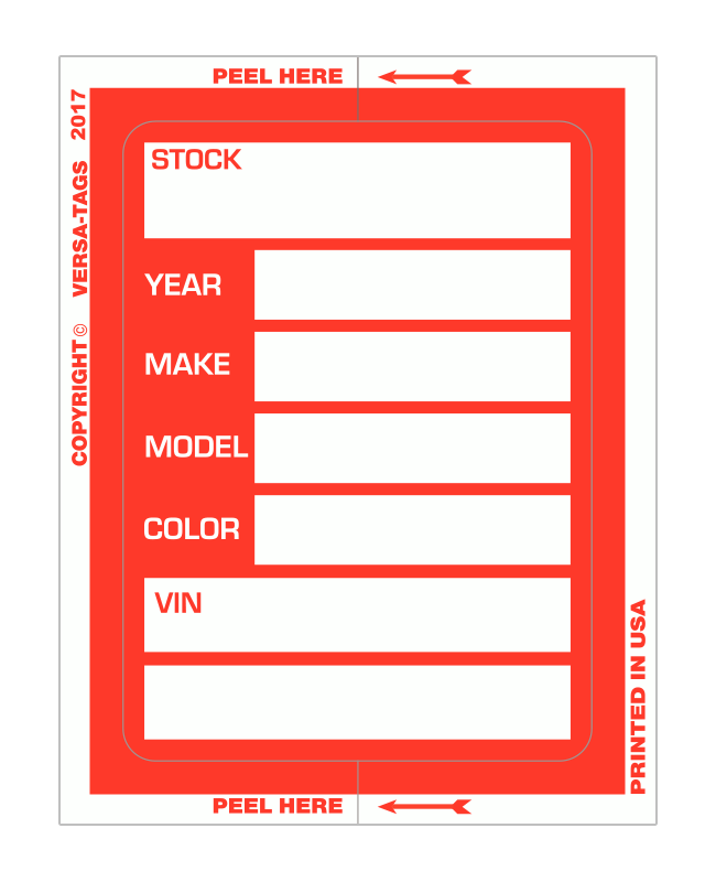 V-T Kleer-Bak Large Stock Stickers (V405)