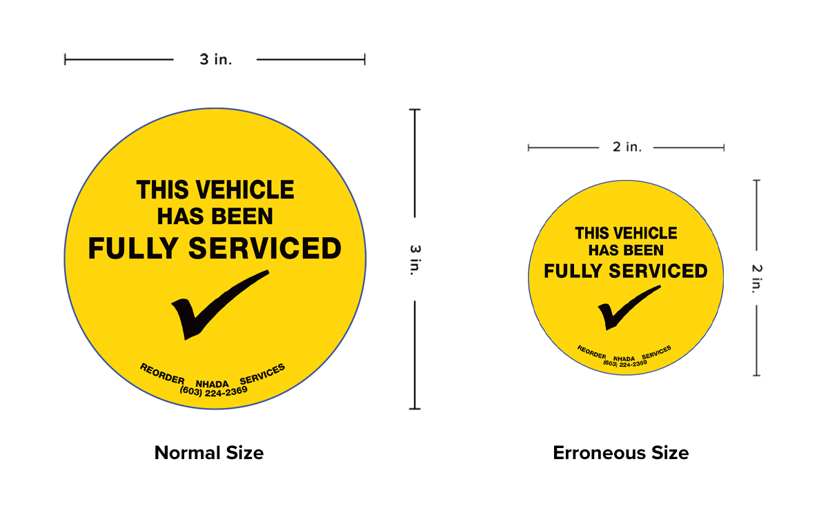 [DISCOUNT] Vehicle Fully Serviced Decals (VSS) - Small 2"