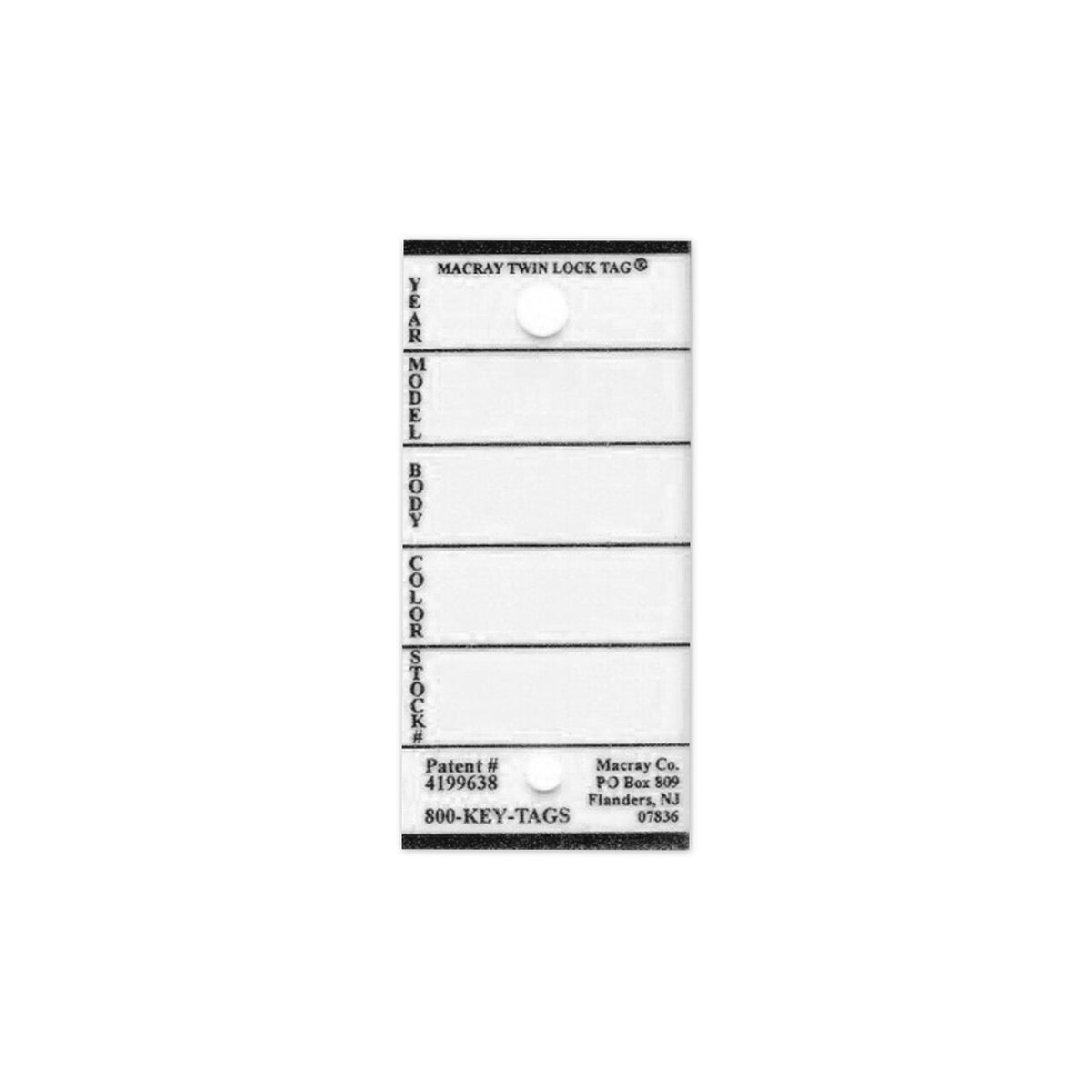 Macray Stock Key Tags (MKT)
