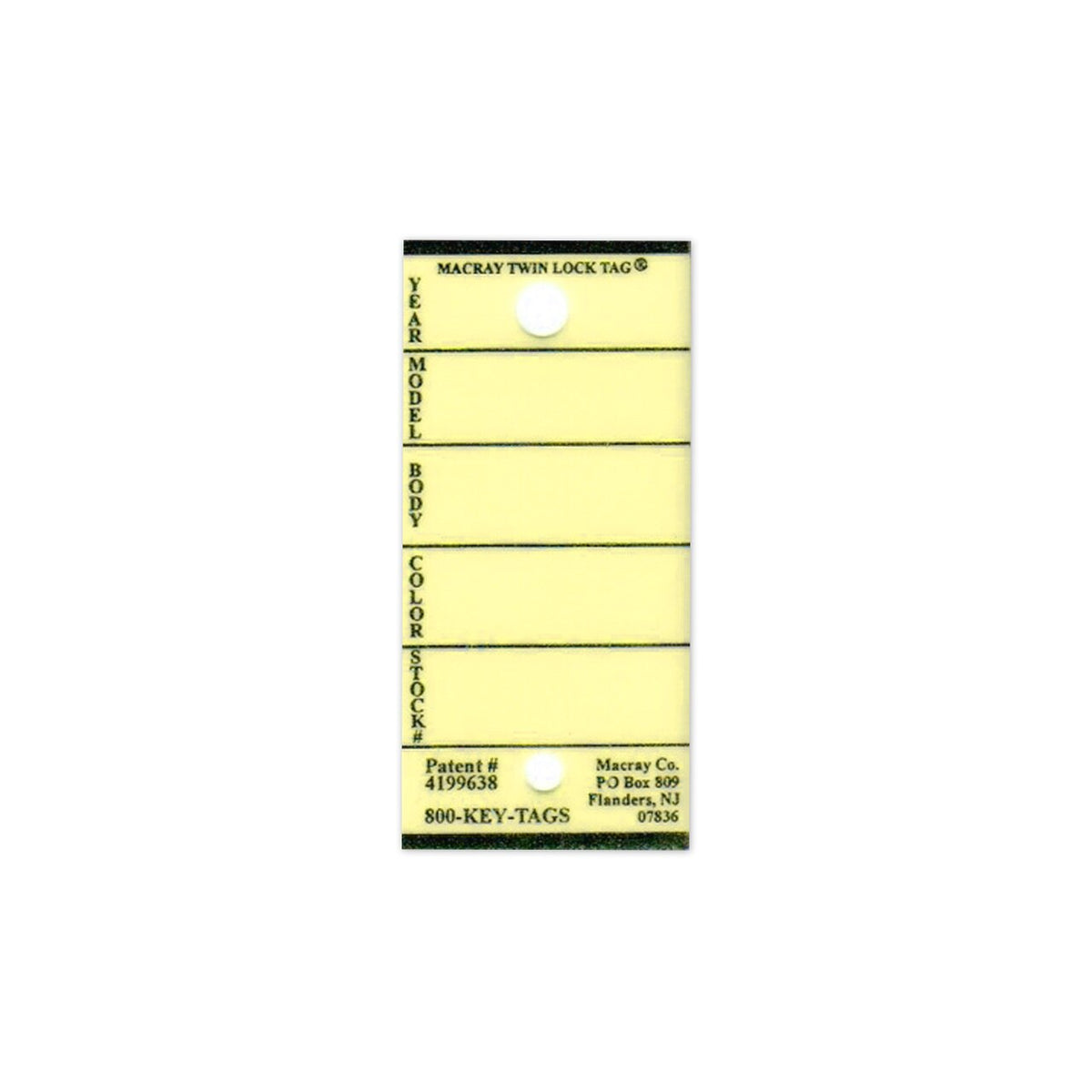 Macray Stock Key Tags (MKT)