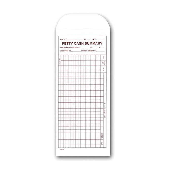 Petty Cash Envelopes (DSA-230)