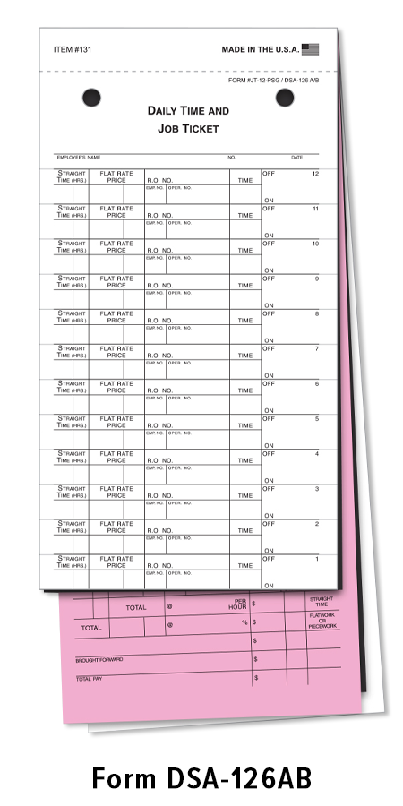Job Time Tickets (DSA-126AB)