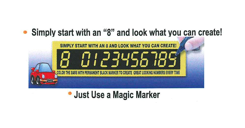 Digicals Number Decals