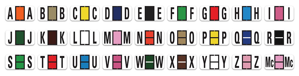 FILE RIGHT Service File Alphabet Label